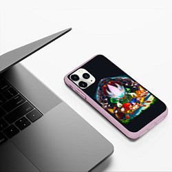 Чехол iPhone 11 Pro матовый Соник против Наклза, цвет: 3D-розовый — фото 2