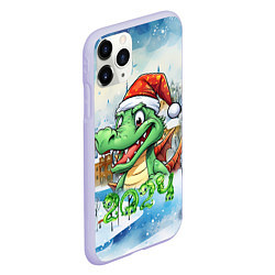 Чехол iPhone 11 Pro матовый Лесной дракоша, цвет: 3D-светло-сиреневый — фото 2