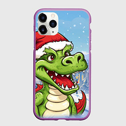 Чехол iPhone 11 Pro матовый Малыш дракончик, цвет: 3D-фиолетовый
