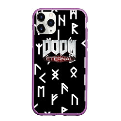 Чехол iPhone 11 Pro матовый Doom Eternal mars symbol demon, цвет: 3D-фиолетовый