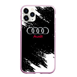 Чехол iPhone 11 Pro матовый AUDI sport краски, цвет: 3D-розовый