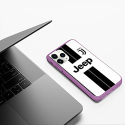 Чехол iPhone 11 Pro матовый Juventus collection, цвет: 3D-фиолетовый — фото 2