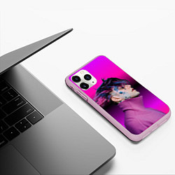 Чехол iPhone 11 Pro матовый Lil Peep фиолетовый лук, цвет: 3D-розовый — фото 2