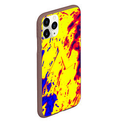 Чехол iPhone 11 Pro матовый Half life toxic yellow fire, цвет: 3D-коричневый — фото 2