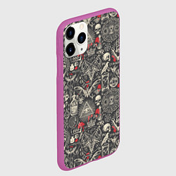 Чехол iPhone 11 Pro матовый Колдовство и чёрная магия, цвет: 3D-фиолетовый — фото 2