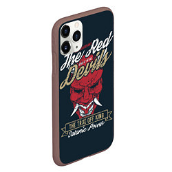 Чехол iPhone 11 Pro матовый Красный дьявол, цвет: 3D-коричневый — фото 2