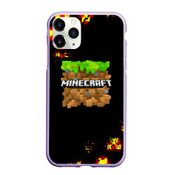 Чехол iPhone 11 Pro матовый Minecraft mobile game story, цвет: 3D-светло-сиреневый