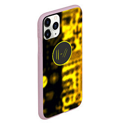 Чехол iPhone 11 Pro матовый Twenty one pilots yellow music, цвет: 3D-розовый — фото 2