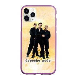 Чехол iPhone 11 Pro матовый Depeche Mode - Universe band, цвет: 3D-фиолетовый