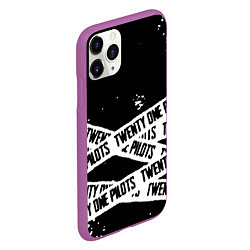 Чехол iPhone 11 Pro матовый Twenty one pilots краски, цвет: 3D-фиолетовый — фото 2