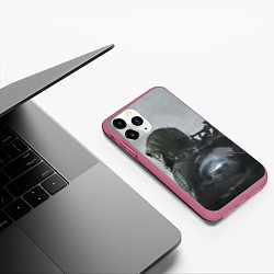 Чехол iPhone 11 Pro матовый STALKER 2 одиночка постер, цвет: 3D-малиновый — фото 2