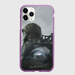 Чехол iPhone 11 Pro матовый STALKER 2 одиночка постер, цвет: 3D-фиолетовый