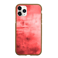 Чехол iPhone 11 Pro матовый Красный гранж, цвет: 3D-коричневый