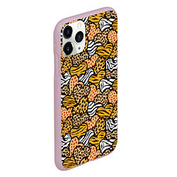 Чехол iPhone 11 Pro матовый Африканские сердца, цвет: 3D-розовый — фото 2