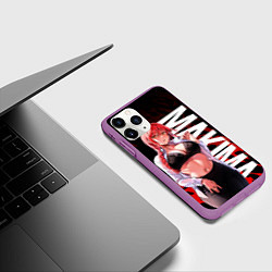 Чехол iPhone 11 Pro матовый Макима в офисной одежде, цвет: 3D-фиолетовый — фото 2