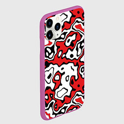 Чехол iPhone 11 Pro матовый Агрессивный яркий камуфляж, цвет: 3D-фиолетовый — фото 2
