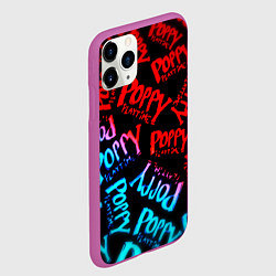 Чехол iPhone 11 Pro матовый Хагги ваги неон градиент, цвет: 3D-фиолетовый — фото 2