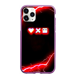 Чехол iPhone 11 Pro матовый Love death robots storm, цвет: 3D-фиолетовый