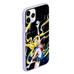 Чехол iPhone 11 Pro матовый Сейлор Мун - космос, цвет: 3D-светло-сиреневый — фото 2