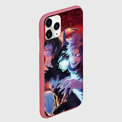 Чехол iPhone 11 Pro матовый Магическая битва - Итадори Юдзи, цвет: 3D-малиновый — фото 2