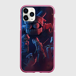 Чехол iPhone 11 Pro матовый Удивительный цифровой цирк, цвет: 3D-малиновый