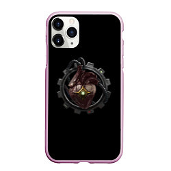 Чехол iPhone 11 Pro матовый Сердце механикус стимпанк, цвет: 3D-розовый