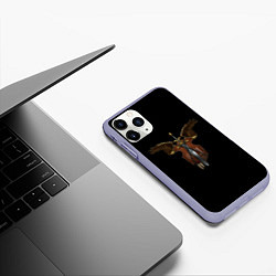 Чехол iPhone 11 Pro матовый Вархаммер - щит и меч, цвет: 3D-светло-сиреневый — фото 2