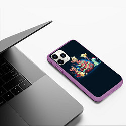 Чехол iPhone 11 Pro матовый Миниатюрное рождество, цвет: 3D-фиолетовый — фото 2