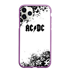 Чехол iPhone 11 Pro матовый AC DC anarchy rock, цвет: 3D-фиолетовый