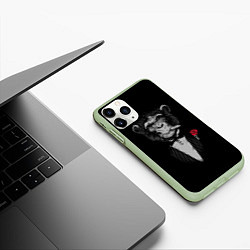 Чехол iPhone 11 Pro матовый Monkey business, цвет: 3D-салатовый — фото 2