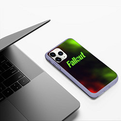 Чехол iPhone 11 Pro матовый Fallout fire gradient, цвет: 3D-светло-сиреневый — фото 2