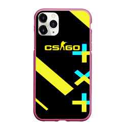 Чехол iPhone 11 Pro матовый Counter strike cybersport, цвет: 3D-малиновый