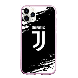 Чехол iPhone 11 Pro матовый Juventus спорт краски, цвет: 3D-розовый