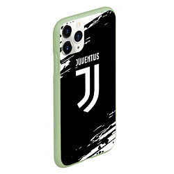 Чехол iPhone 11 Pro матовый Juventus спорт краски, цвет: 3D-салатовый — фото 2