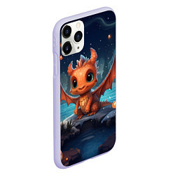 Чехол iPhone 11 Pro матовый Ледяной властелин дракон, цвет: 3D-светло-сиреневый — фото 2