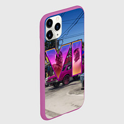 Чехол iPhone 11 Pro матовый GTA 6 low ride, цвет: 3D-фиолетовый — фото 2