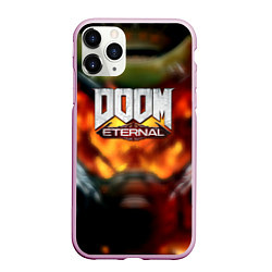 Чехол iPhone 11 Pro матовый Doom eternal games, цвет: 3D-розовый