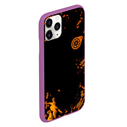 Чехол iPhone 11 Pro матовый Half life orange splash city 17, цвет: 3D-фиолетовый — фото 2