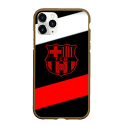 Чехол iPhone 11 Pro матовый Barcelona stripes sport, цвет: 3D-коричневый