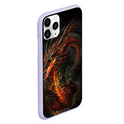 Чехол iPhone 11 Pro матовый Красный древесный дракон, цвет: 3D-светло-сиреневый — фото 2