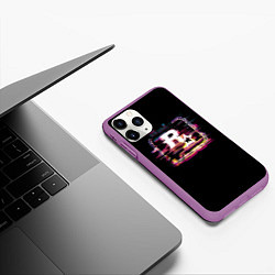 Чехол iPhone 11 Pro матовый Rockstar noise, цвет: 3D-фиолетовый — фото 2