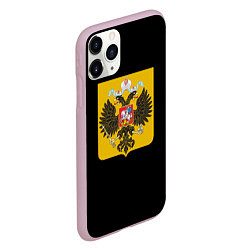 Чехол iPhone 11 Pro матовый Патриотическая символика герб России, цвет: 3D-розовый — фото 2