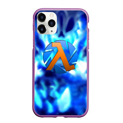 Чехол iPhone 11 Pro матовый Half life logo valve, цвет: 3D-фиолетовый