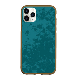 Чехол iPhone 11 Pro матовый Изумрудный камуфляж, цвет: 3D-коричневый