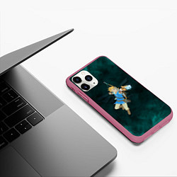 Чехол iPhone 11 Pro матовый Zelda the game, цвет: 3D-малиновый — фото 2