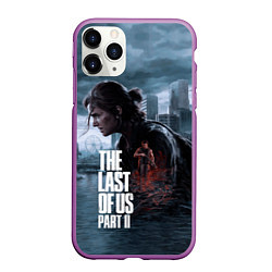 Чехол iPhone 11 Pro матовый Элли и Эбби tlou part 2 remake, цвет: 3D-фиолетовый