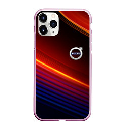 Чехол iPhone 11 Pro матовый Volvo neon gradient auto, цвет: 3D-розовый