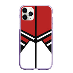 Чехол iPhone 11 Pro матовый Советский спорт с полосами, цвет: 3D-светло-сиреневый