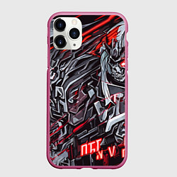 Чехол iPhone 11 Pro матовый Красная каменная броня, цвет: 3D-малиновый
