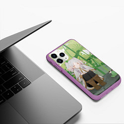 Чехол iPhone 11 Pro матовый Sousou no Frieren Фрирен Frog, цвет: 3D-фиолетовый — фото 2